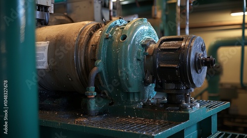 Industrial generator water pump maintenance and cooling system documentation