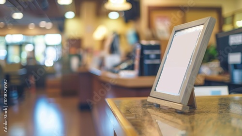 Wallpaper Mural A view of the customer service counter with a welcoming sign and a helpful employee ready to assist. Torontodigital.ca