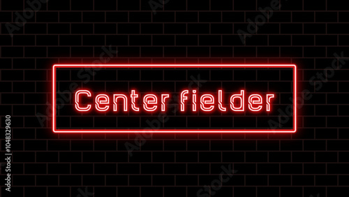 Center fielder のネオン文字 photo