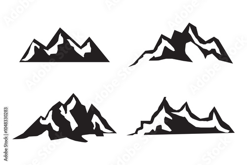 Iceberg silhouette set vector design big pack of illustration and icon