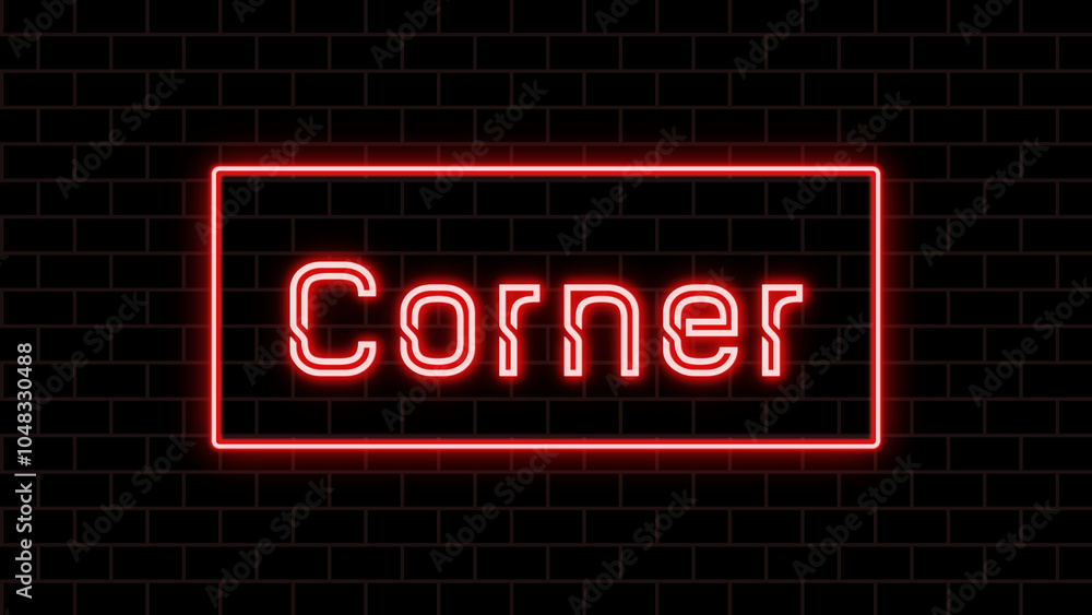 Corner のネオン文字 Corner のネオン文字