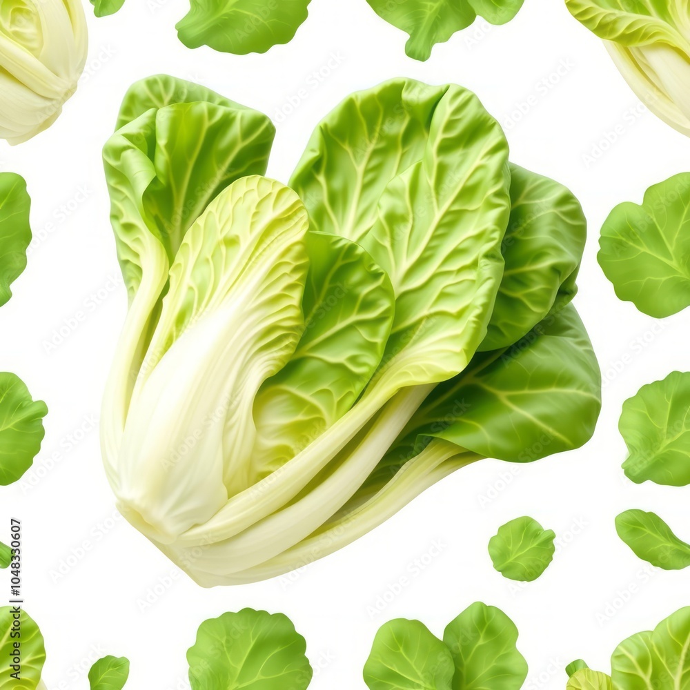 chinese Cabbage isolated on white background SEAMLESS PATTERN chinese Cabbage isolated on white background SEAMLESS PATTERN