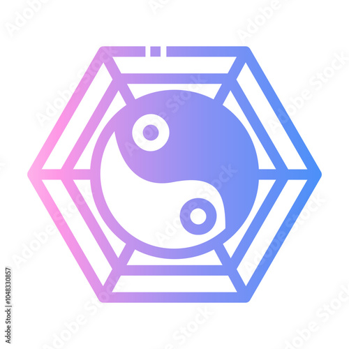 taoism Line Gradient Icon