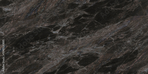 Luxurious black agate marble texture with golden veins, polished marble quartz stone background striped by nature with a unique patterning, it can be used for interior-exterior home decor tile.