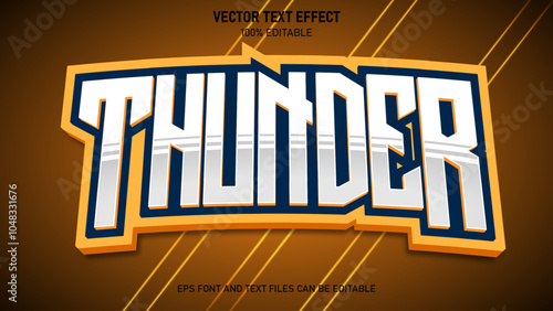 Thunder text effect,  3d text style esport