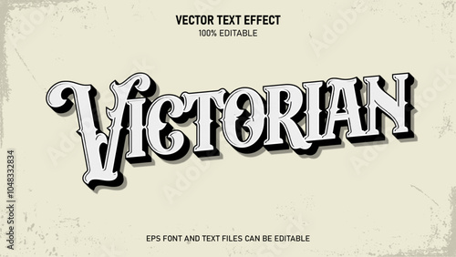 Victorian style editable text effect