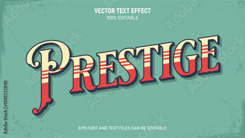 prestige style vintage text effect