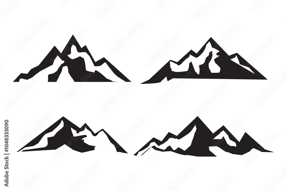 Iceberg silhouette set vector design big pack of illustration and icon Iceberg silhouette set vector design big pack of illustration and icon