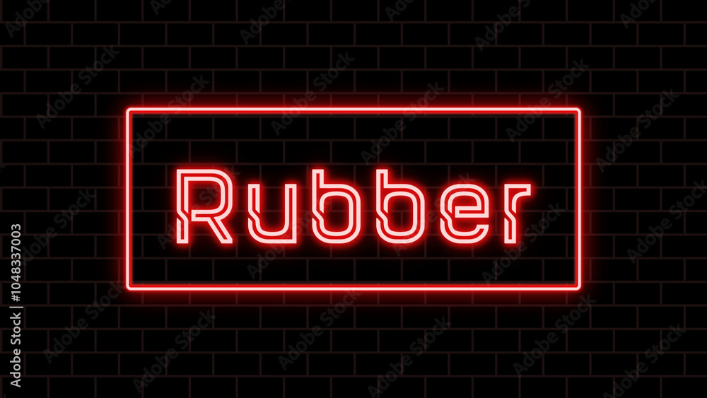 Rubber のネオン文字 Rubber のネオン文字