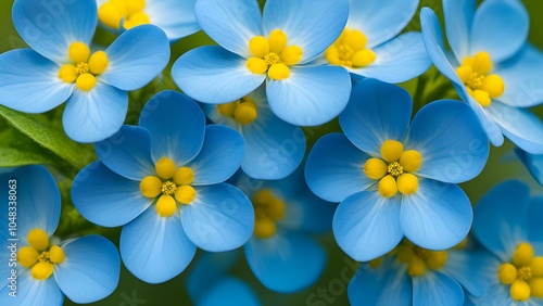 abstract illustration of a forget-me-not flower