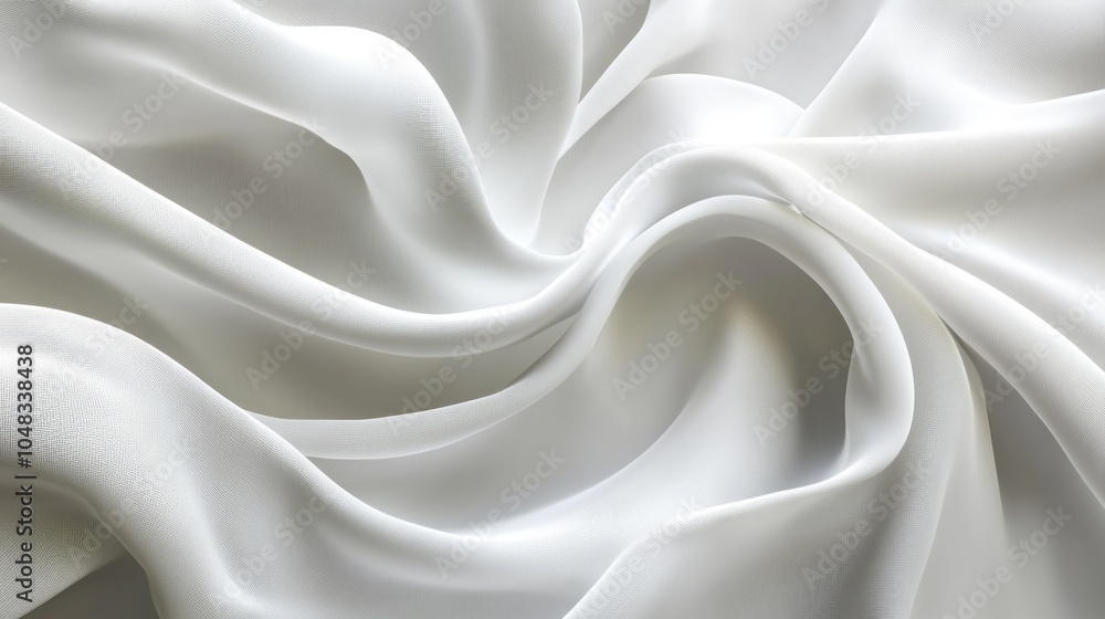 Fototapeta premium A white fabric with a wave pattern