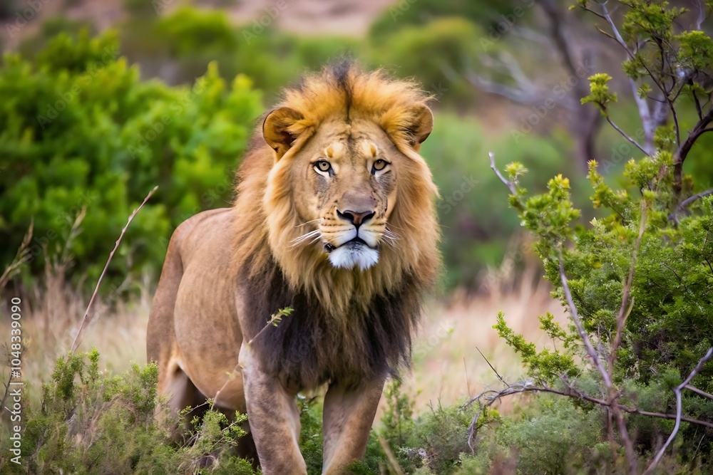 Fototapeta premium Wild Lion in Nature