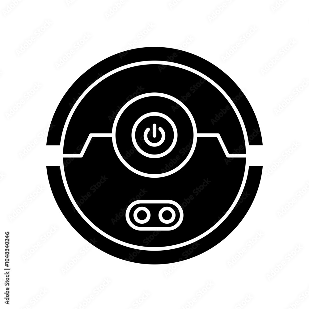 Roomba vacuum cleaner robot icon Roomba vacuum cleaner robot icon