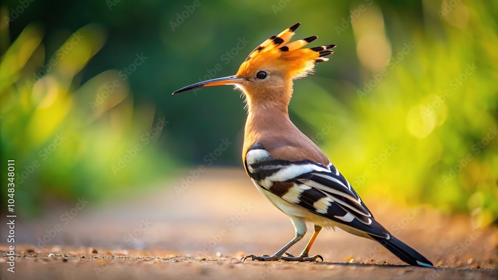 Unexpected encounter of a Common Hoopoe on the roadside Unexpected encounter of a Common Hoopoe on the roadside