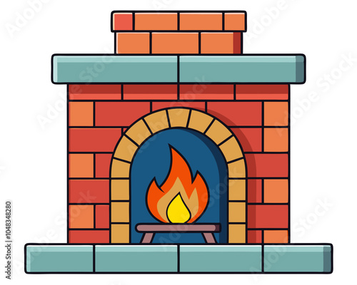a fire is burning in the fireplace and it looks like it's going to burn