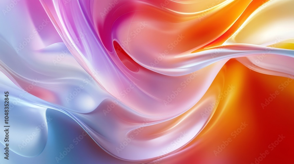 Smooth Abstract Background with Flowing Colorful Lines Smooth Abstract Background with Flowing Colorful Lines