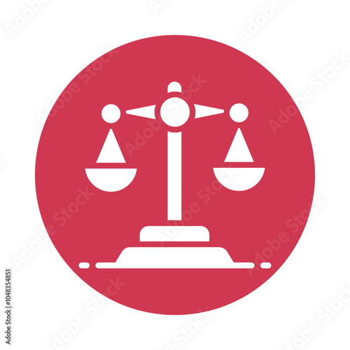 Law vector Gylph Circle Design icon. Volunteering Symbol on White background EPS 10 File