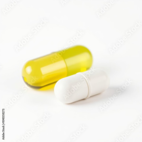 Pill isolated on white background full depth of field