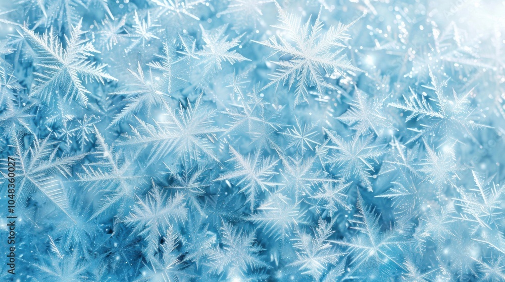 Closeup of Sparkling Snowflakes Closeup of Sparkling Snowflakes