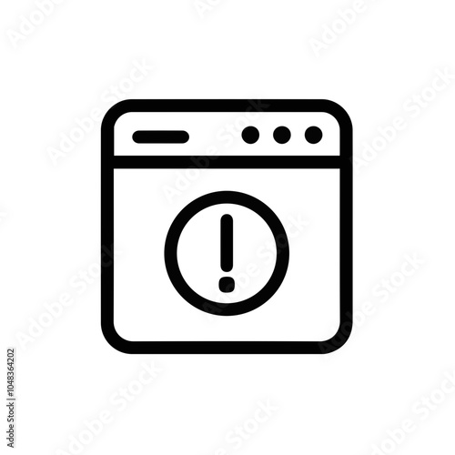 Warning signal icon symbol vector image Illustration 