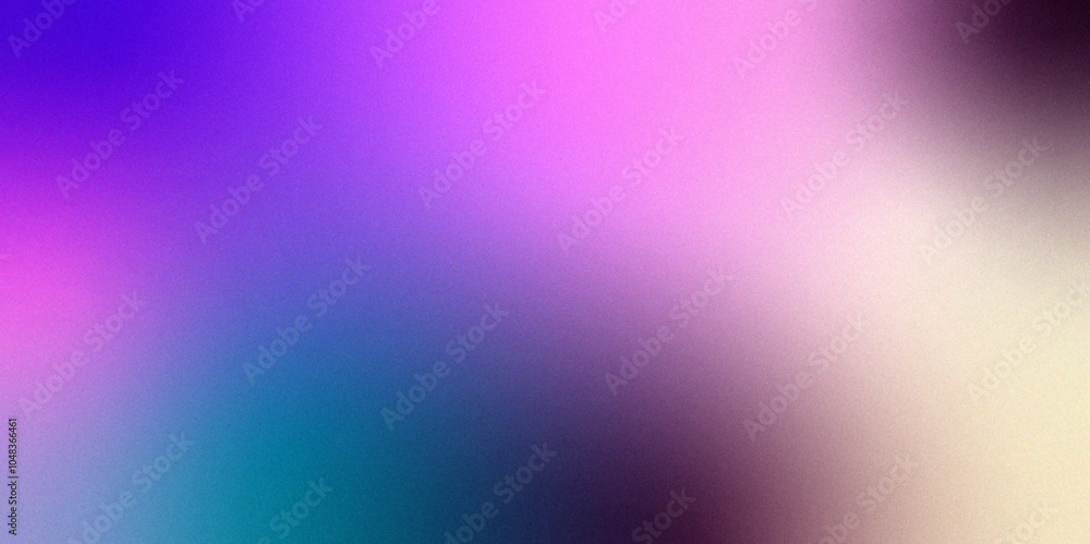 Obraz premium Neon blue light leaks effect background .Abstract noise background with a blue and purple gradient for appealing and modern aesthetic Gradient yellow blue pink blur abstract background