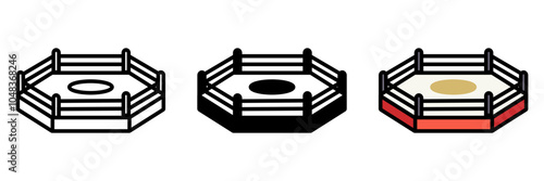 Battle Arena Icon, A designated in-game area where players engage in competitive battles, often featuring obstacles and strategic points for gameplay.