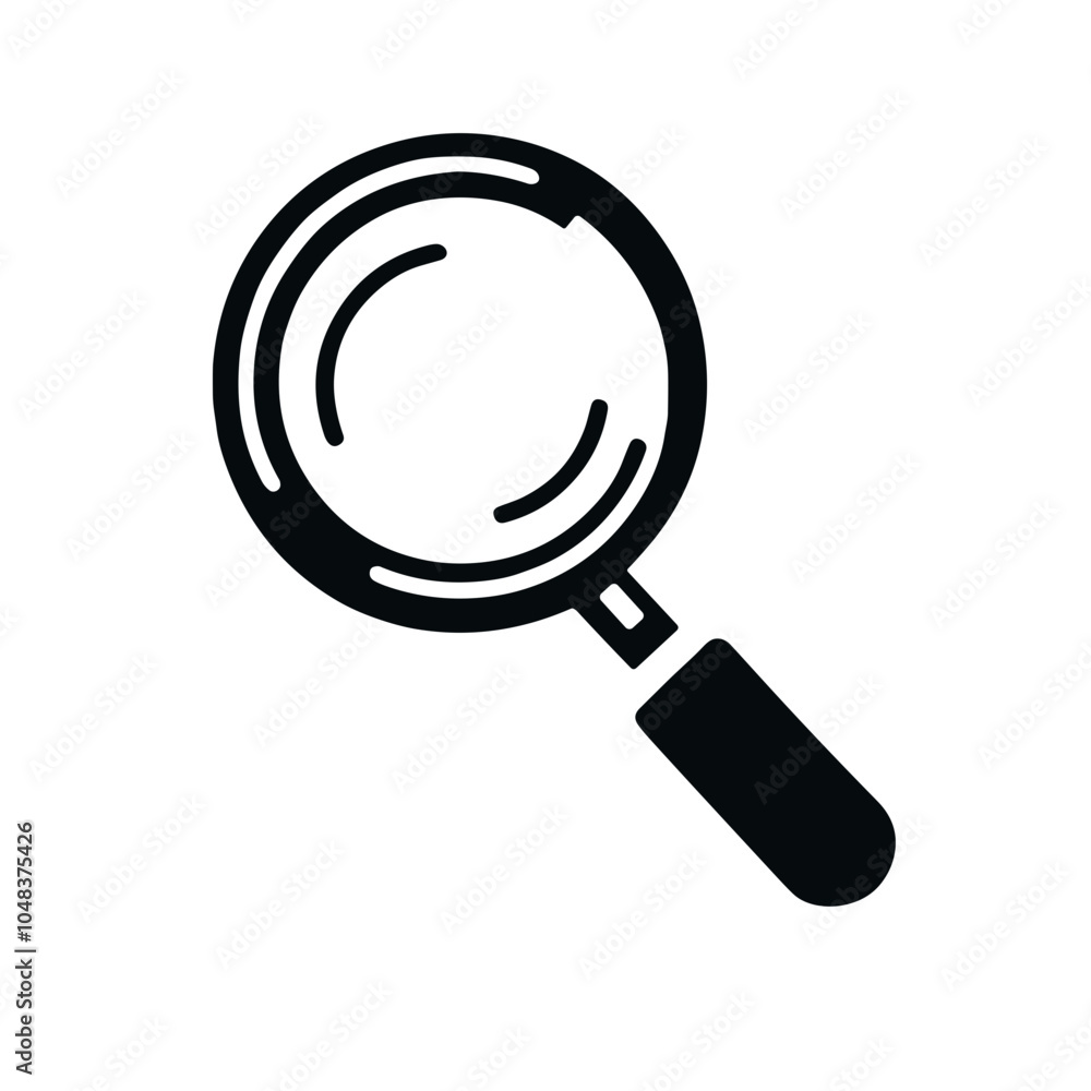 Magnifying glass icon representing search and investigation Magnifying glass icon representing search and investigation