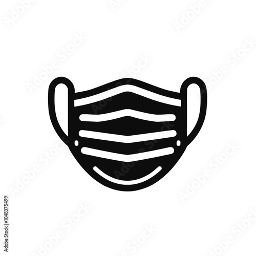 Face mask icon, symbolizing health and safety measures
