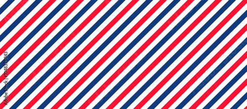 Barber shop pattern background PNG. Red and blue diagonal lines vector. Not seamless pattern on transparent background
