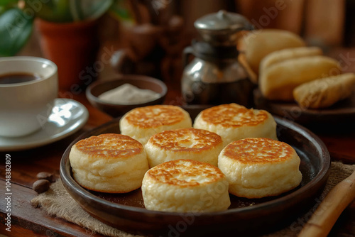 Traditional Mofo Gasy Breakfast – Malagasy Rice Flour Pancakes with Coffee