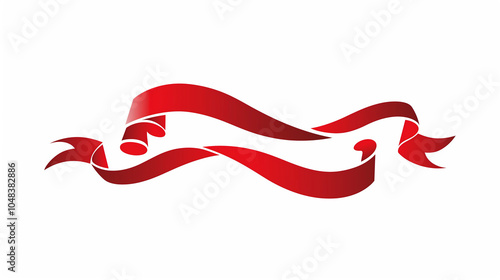 Free Download Red Ribbon Design Abstract Graphic Illustration - GFXLoad