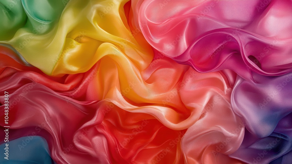 Swirling waves of gradient silk in vibrant shades create an unending cascade of color, texture, and movement, evoking feelings of fluidity, elegance, and artistic expression. Swirling waves of gradient silk in vibrant shades create an unending cascade of color, texture, and movement, evoking feelings of fluidity, elegance, and artistic expression.