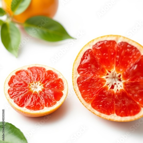 grapefruit isolated on white background full depth of field