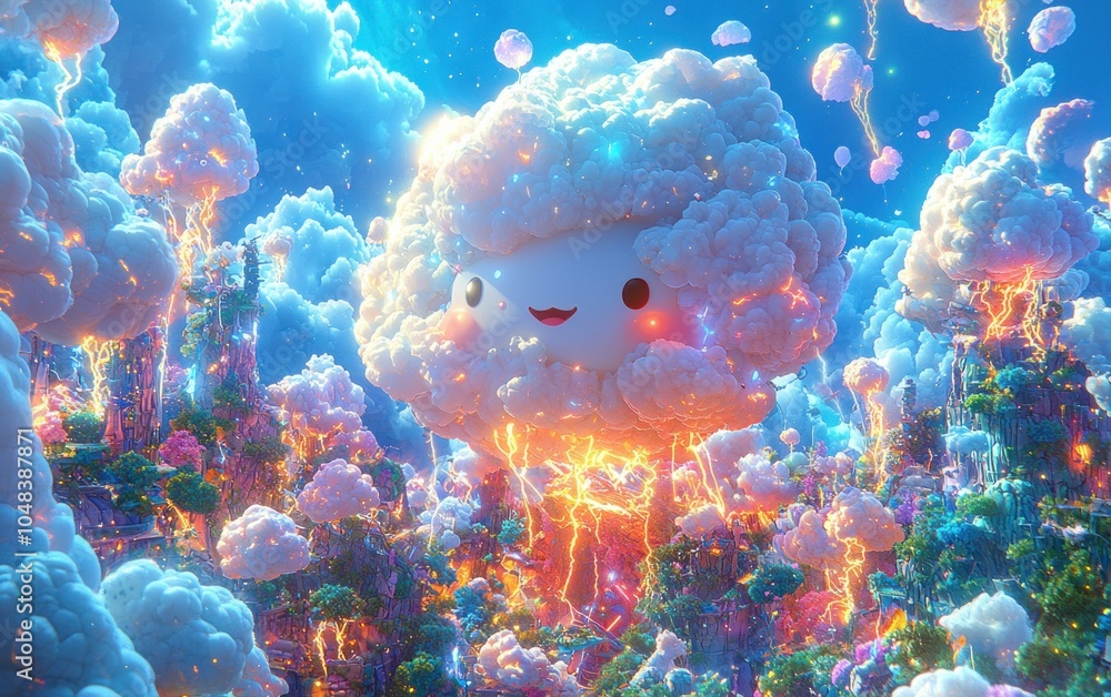 Fototapeta premium Smiling Cloud City