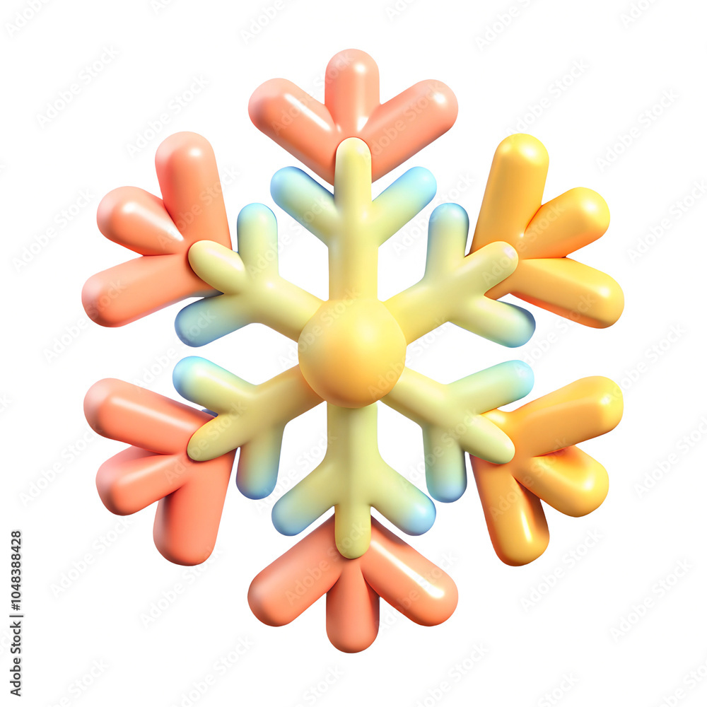Obraz premium Snowflake icon, isolated on a white background