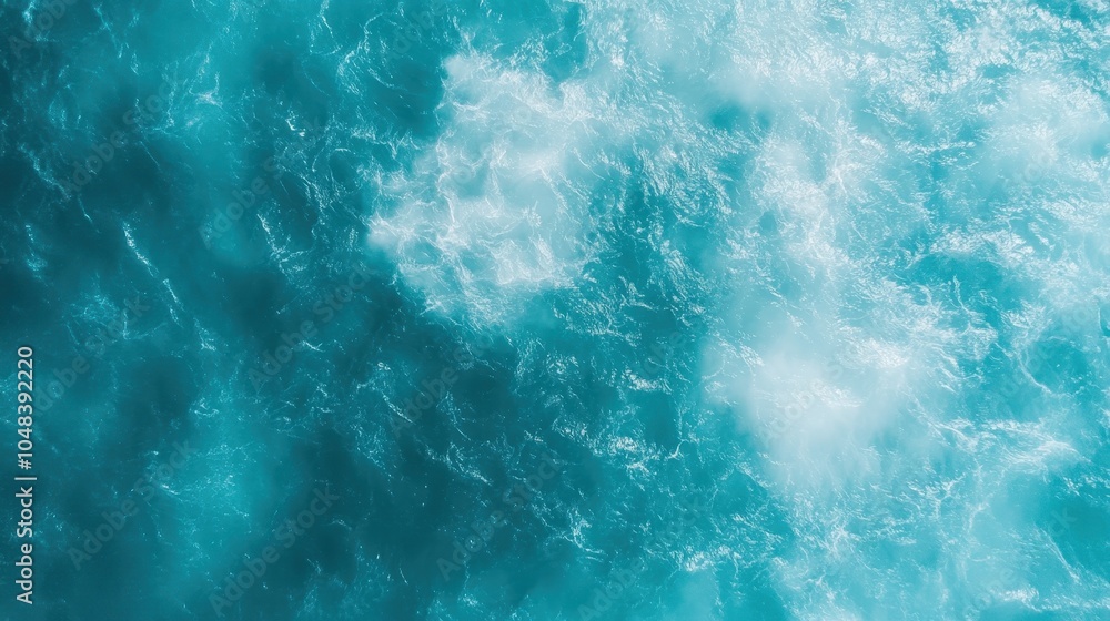 Breathtaking aerial view showing the dynamic patterns of ocean water in motion, with foam and waves depicting nature’s immense power and vastness. Breathtaking aerial view showing the dynamic patterns of ocean water in motion, with foam and waves depicting nature’s immense power and vastness.