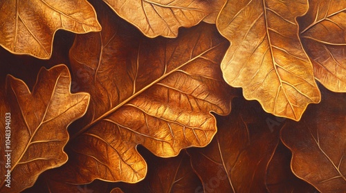 Wallpaper Mural Autumn Oak Leaves Background Torontodigital.ca