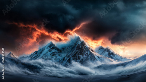 Majestic mountain storm