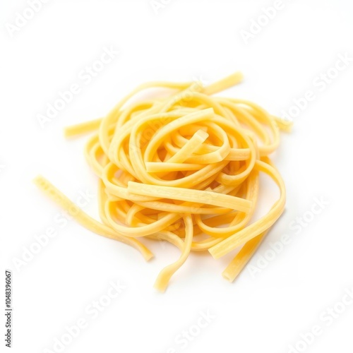 raw Tubetti Rigati uncooked Italian Pasta isolated on white background full depth of field