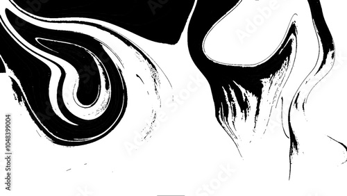 black and white liquify abstract background. monochrome background