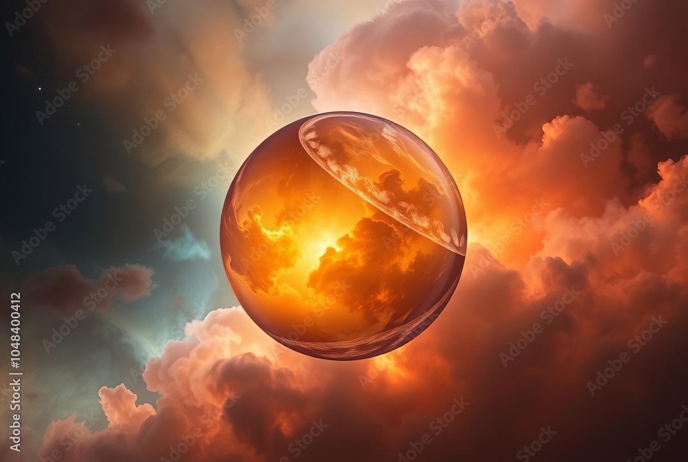 Nebula Clouds Sphere against a backdrop of colorful nebula cloud Nebula Clouds Sphere against a backdrop of colorful nebula cloud