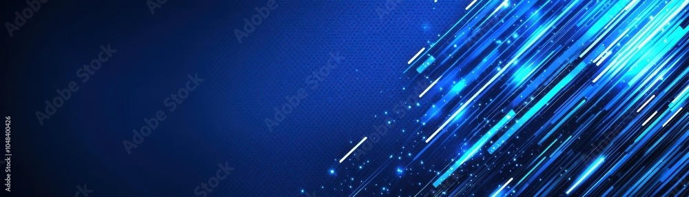 Abstract blue lines with light effects on dark background, suitable for technology or digital themes. Abstract blue lines with light effects on dark background, suitable for technology or digital themes.