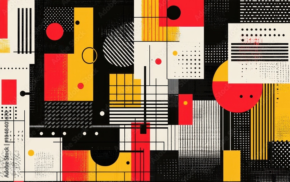 Abstract Geometric Pattern with Bold Colors Abstract Geometric Pattern with Bold Colors