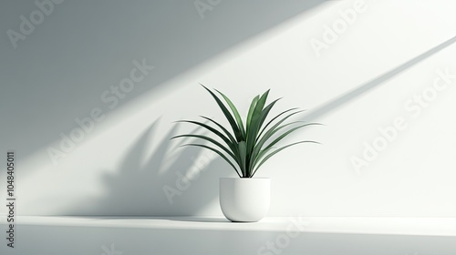 Minimalist Indoor Plant in Bright Room