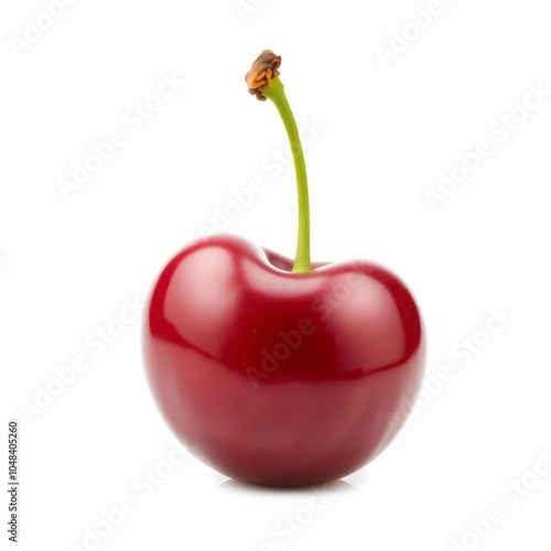 Cherry isolated on white background full depth of field