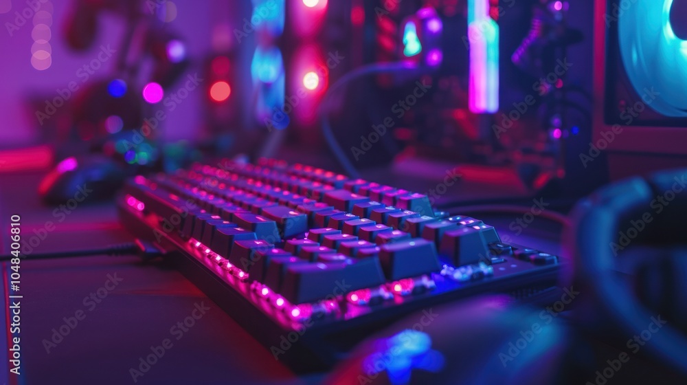 Illuminated Gaming Keyboard with RGB Backlighting Illuminated Gaming Keyboard with RGB Backlighting