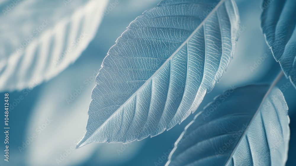 Obraz premium A leafy silver leaf with a shiny, reflective surface