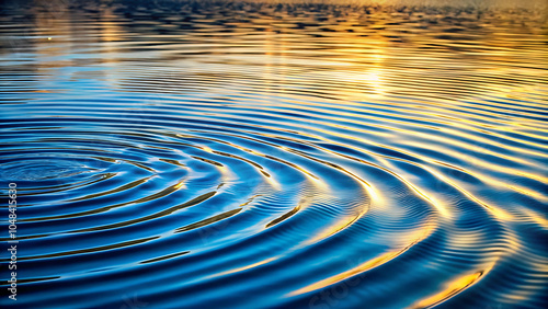 Patterns formed by ripples in a water surface