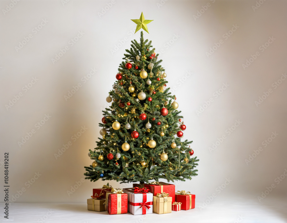 new year christmas tree on white background isolated new year christmas tree on white background isolated