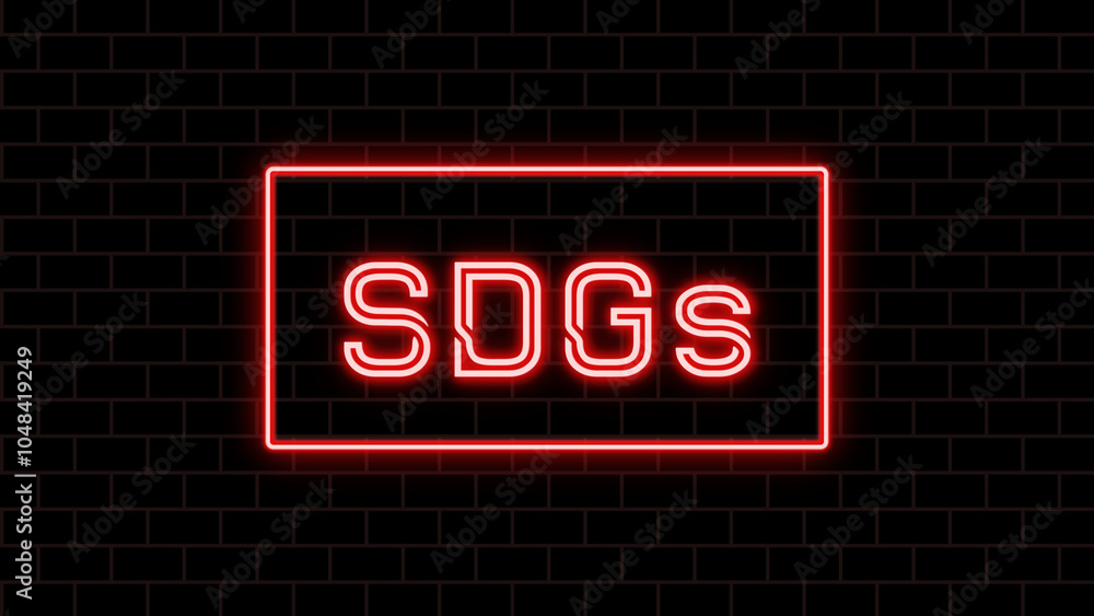 SDGs のネオン文字 SDGs のネオン文字